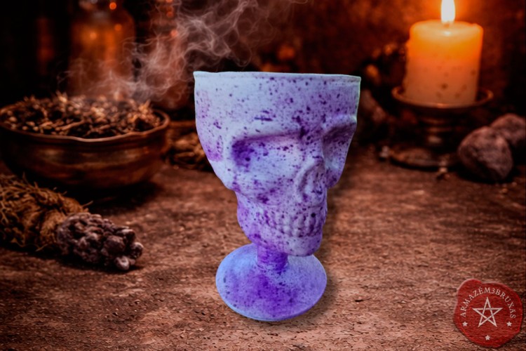 Cálice  Crânio Lilás | (125 ml)