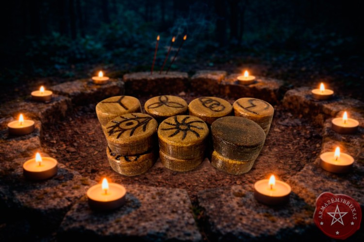 Runas das Bruxas | Madeira Cedro Circular I